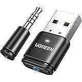 UGREEN PS5/PS4/Switch/PC用 USBオーディオトランスミッター Bluetooth 5.3アダプター Windows＆Mac適応 APTX HD/APTX AD/APTX/SBC対応 ミニマイク付属 低遅延 プラグ＆プレイ 【T