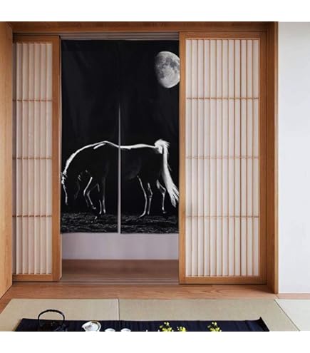 Amazon｜のれん 和柄 麻の葉模様 和風(1) おしゃれ 間仕切り ロング