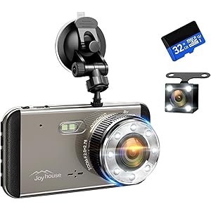 【2019進化版&フルHD1296P】 ドライブレコーダー 前後カメラ 32GB SDカード付き デュアルドライブレコーダー 1800万画素 170°広視野角 G-sensor WDR ドラレコ 4.0インチモニター ループ録画 リアカメラ付き 日本語説明書付き (recorder)