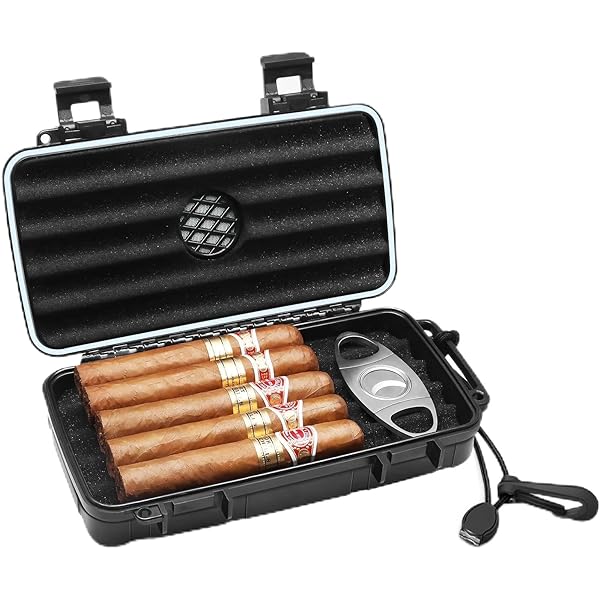 AMANCY Luxury 2 Holder Brown Leather Portable Cigar Case - View #8