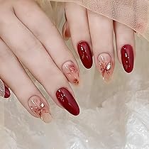 Amazon | COLORBIRD ネイルチップ ショート 24枚 青 ネイル 付け爪