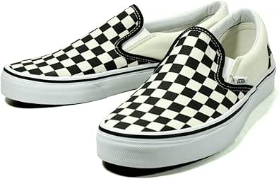 バンズ スリッポン Us企画 チェッカー 白黒 Us8 5 26 5cm Vans バンズ ローファー スリッポン Amazon