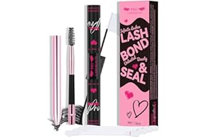 PRO Lash Bond and Seal Cluster Lash Glue & Seal Waterproof Bond and Seal Cluster Lash Glue for DIY Eyelash Extensions Waterproof Strong Hold for 48 Hours（5ml+5ml, Black Bond & Clear Seal)