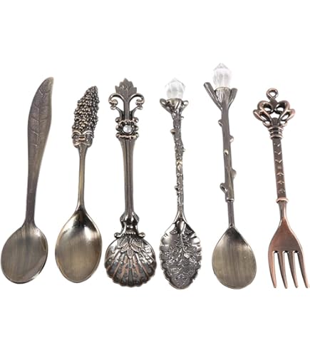 Amazon.co.jp: 絶妙なレトロなスプーンフォークセット、ロイヤル