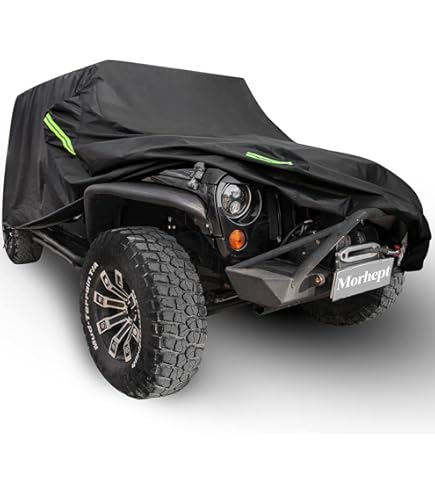 Big Ant Housse de voiture personnalisée pour Wrangler 4 portes JK Unlimited Sport/Sahara/Rubicon - Imperméable toutes saisons avec fermeture éclair de porte latérale gauche - Protection extérieure