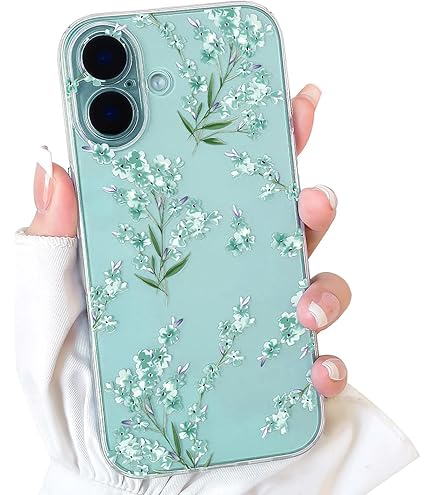 Tcaraersing For IPhone 16 Pro Flower Case Clear [Compatible With MagSafe] Floral Pattern Magnetic Shockproof [Hard PC Back Soft TPU Edge] Slim Cover For Girls Women IPhone 16 Pro 6.3 Inch - View #6