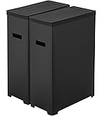 Amazon｜山崎実業(Yamazaki) スリム蓋付きゴミ箱 2個組 ブラック 約W19