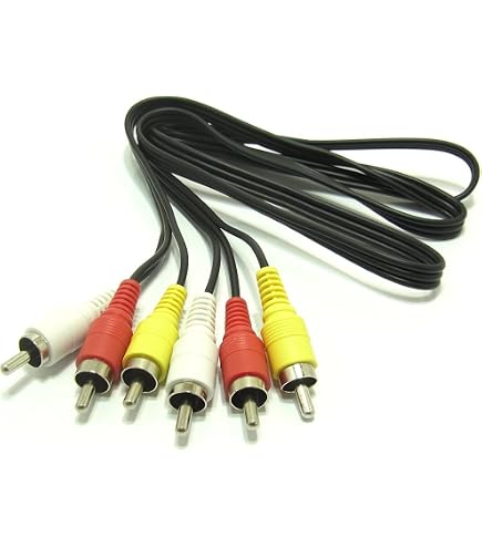 Amazon | AVコード 赤白黄 ピンコード RCA プラグ ケーブル 1.0m