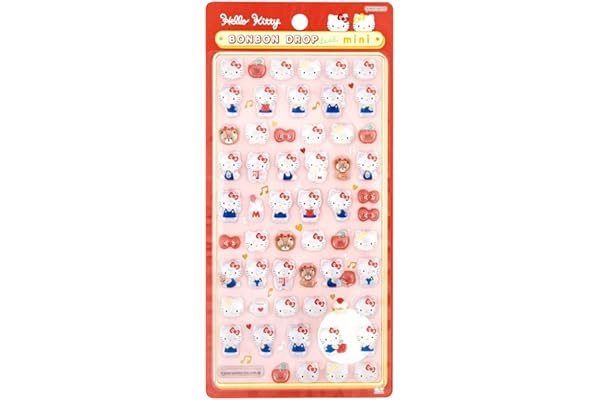 サンスター文具(Sun-Star Stationery) ハローキティ サンリオキャラクターズ グッズ ボンボンドロップシール ミニ レッド S8815062