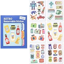 【新品】ネイタルデザイン　bank レトロストライプ　色違いステッカー２枚 Amazon.co.jp: Bubbles Designs デカール ステッカー ビニール