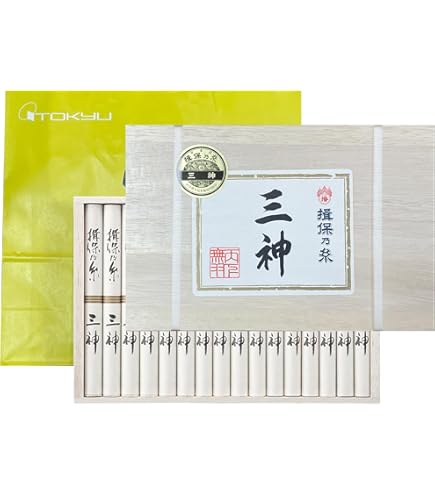 Amazon.co.jp: ＜三神（さんしん）・古（ひね）＞ 手延素麺・揖保乃糸