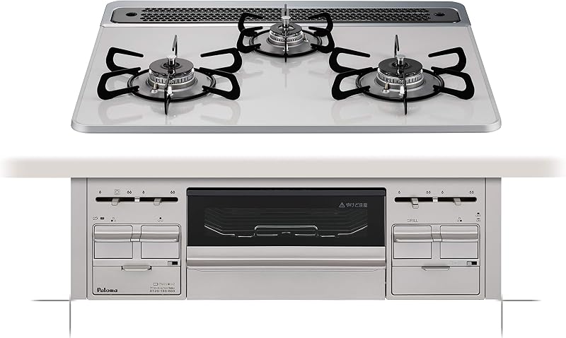 【取替交換付き】 パロマ ガスビルトインコンロ Sシリーズ (都市ガス用) ICD6W6V(T) 13A ティアラシルバー 奥行55.6×高さ26.9×幅59.3cm