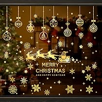クリスマス Xmas デコレーション ガラス シール ステッカー ゴールド Amazon | 【BEAUTY PLAYER】クリスマス 窓 ステッカー ゴールド 30