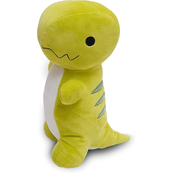 yellow stuffed dinosaur