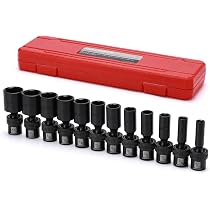 BLACKROBOT 10-Piece 3/8" Drive Impact Swivel Socket Set - 10-19mm Metric, Pinless Universal Joint, Cr-Mo Steel - View #6