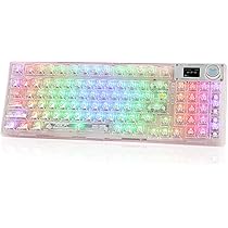 Amazon | OUSEITECH F98pro ゲーミングキーボード 透明