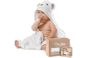 Premium Ultra Soft Organic Bamboo Baby Hooded Towel with Unique Design – Hypoallergenic Baby Towels for Infant and Toddler – Suitable as Baby Gifts
