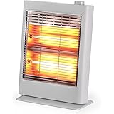 SOFLY 電気ストーブ 小型 ヒーター出力切替2段階400/800W 足元暖房 操作簡単 コンパクト 軽量 転倒時電源OFF 脱衣所 トイレ キッチン リビング