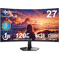 Amazon.co.jp: Minifire モニター27インチ USB-C 120Hz FHD 1920×1080