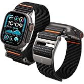 Apple Watch 49/46/45/44mm バンド ナイロン ファブリック デュラプロ・フレックス・ウルトラ (ブラック) | Apple Watch Ultra3/Ultra2/Ultra/11/10/9/8/7/6/5/4/SE3/SE2