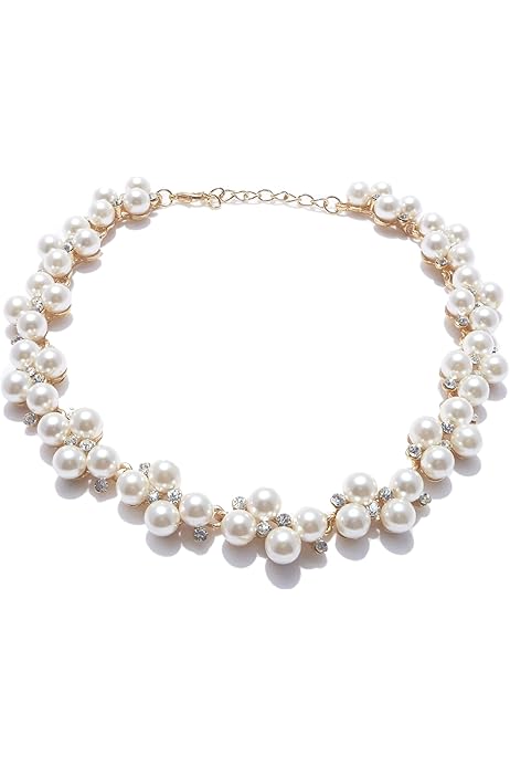 Amazon | K18 18金 WG ホワイトゴールド ネックレス パール ダイヤ  