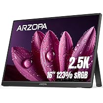 Amazon.co.jp: ARZOPA 16インチ 2.5K モバイルモニター 2560x1600 QHD