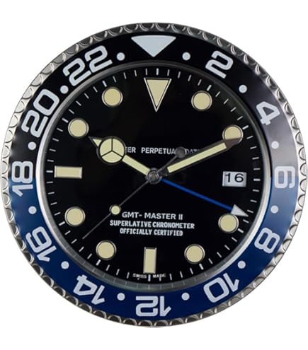 ロレックス　デイトナ　展示用掛け時計 Amazon.co.jp: ULOVEJOY 掛け時計 電波 静音 シルバーロレックス