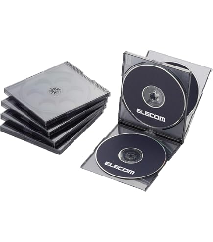Amazon.co.jp: エレコム CD/DVDスリムプラケース/2枚収納/50パック