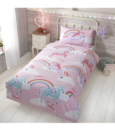 Peuter Dekbedovertrek set Eenhoorn/Regenboog 120x150cm incl kussenhoes | Petite Amélie