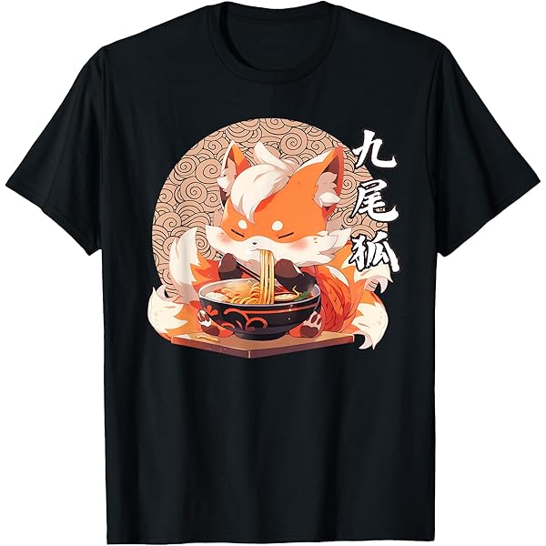 wavecounty ジグザグ　参拝者　鳥居と狐　Tシャツ　新品未使用 千本鳥居 と 狐 Tシャツ SAKAKI キツネ 神社 鳥居 神道 : SAKAKI