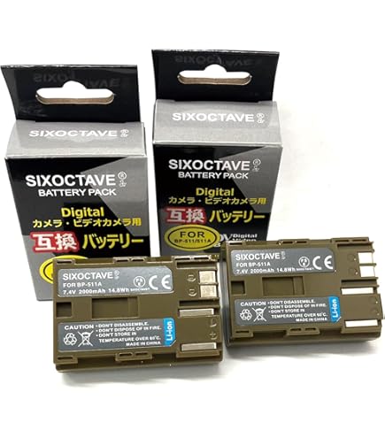 Amazon | NinoLite BP-511 BP-511A 互換 バッテリー キャノン EOS 5D