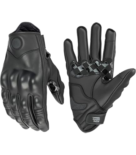 Amazon.co.jp: 【手になじみやすい山羊革】 バイク グローブ 秋 冬 春