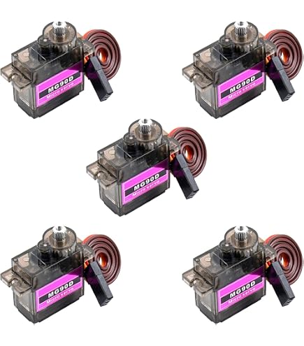 Amazon | Miuzei サーボモーター マイクロサーボ 9g 180° 5個メタル