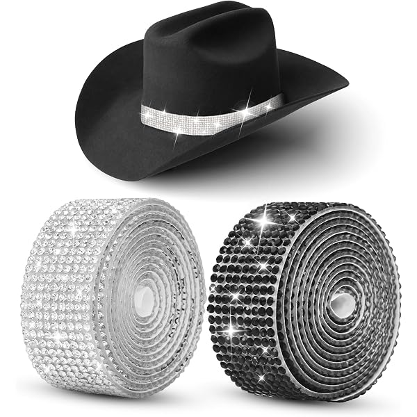 5977 3colors Rhinestone Adjustable Hat Band Velvet Adjustable Hat Band Bling Hotop 6 Pcs Bling Rhinestone Hat Band Rhinestone Cowboy Hat  main image 2