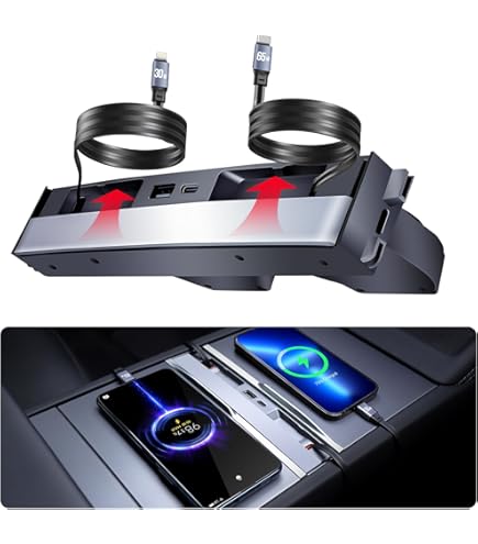 65W USB Hub For Tesla Odel 3 (New Odel Y Juniper 2024 2025 2026 -Fast