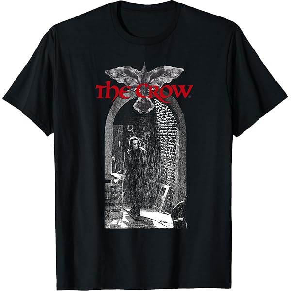 Amazon | The Crow – Shattered Crow Tシャツ | Tシャツ・カットソー 通販