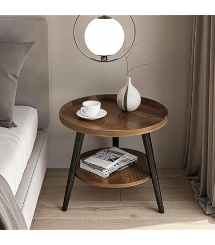Amazon.co.jp: VEEZHA ネストテーブル 丸 ローテーブル マルテーブル