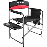 KingCamp ディレクターチェア 折りたたみ アウトドアチェア テーブル付き 耐荷重180KG キャンプ椅子 肘掛付 ポータブルチェア ディレクターズ チェア コンパクト デッキチェア 携帯便利 お釣り キャンプ用品 運動会 ガーデン 室内