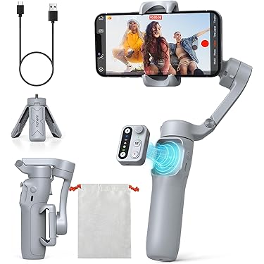 ３軸スマホジンバル ANDROID IPHONE 折りたたみ　グレー　三脚 Amazon.co.jp: スマホジンバルスタビライザー3軸 iPhone 15/14
