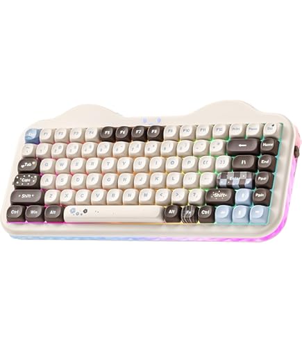 Amazon | YUNZII CK75 無線 ホットスワップメカニカルキーボード 透明