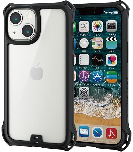 Amazon.co.jp: エレコム iPhone 13 2眼 ハイブリッドケース 耐衝撃
