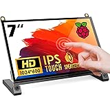 ROADOM 7インチ Raspberry Pi用タッチモニター IPS 1024X600 スピーカー内蔵 Raspberry Pi 4/3/2/1 Xbox PS4 Ubuntu Windows 7/8/10に適用…