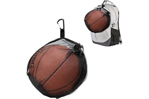 DFsucces ボールネット ボール収納 持ち運び便利 多機能 収納バッグ スポーツ用品 軽い 便利 洗えるバックパック用クリップオンボールホルダー