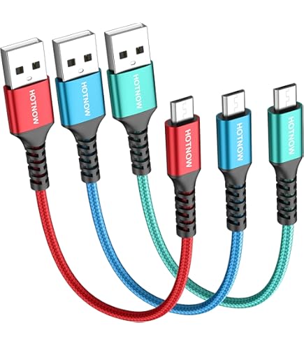 USB充電ケーブル Micro USB Amazon.co.jp: 30 cmマイクロUSBケーブル[3本]、サムスンGalaxy S 6 S