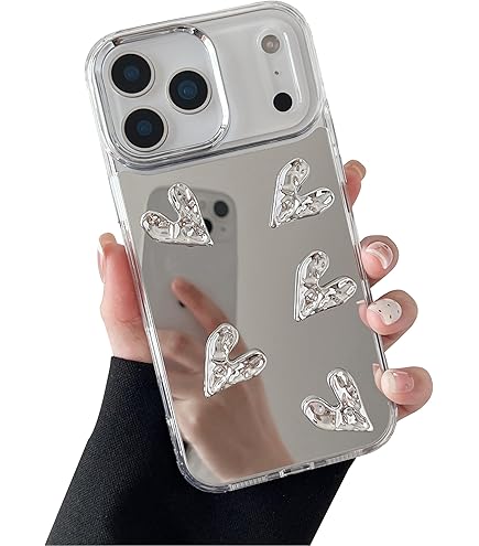 Cute Wave Frame Mirror Case For IPhone 16 Plus 6.7" - Pink Makeup  Shockproof Protective Phone Cover