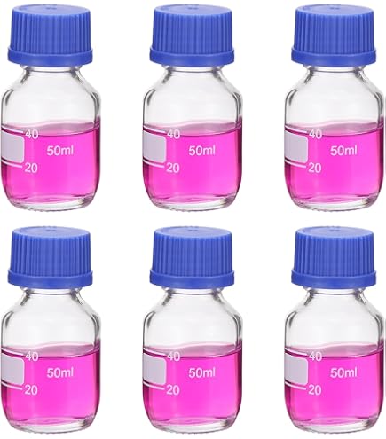 1000ml 目盛り耐熱ガラス瓶 青いキャップ 目盛り付き　10個セット Amazon.co.jp: NATUWORLD 100ml/3.4オンス 空 厚いガラス 目盛り付き