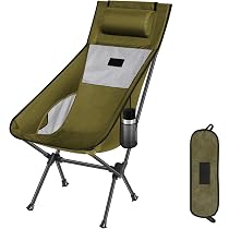 Amazon.co.jp: DesertFox アウトドアチェア 折りたたみ 枕付き 超軽量