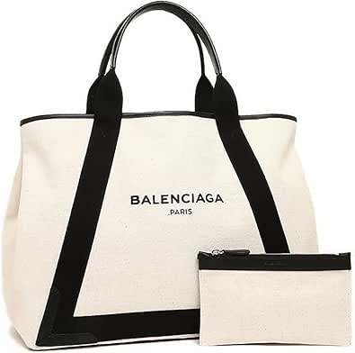 [バレンシアガ] バッグ BALENCIAGA レディース 339936 AQ38N 1081 NAVY CABAS M トートバッグ NATUREL/NOIR [並行輸入品]