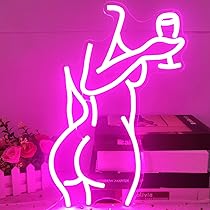 オーダーメイド　ネオン管 Lady Back 広告用看板 13*7インチ ピンク Amazon.co.jp: レディバックネオンサイン 調光可能 LEDレディ
