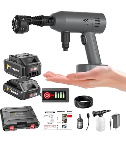 Amazon | Boomax 高圧洗浄機 22L折り畳みバケツ付き コードレス高圧